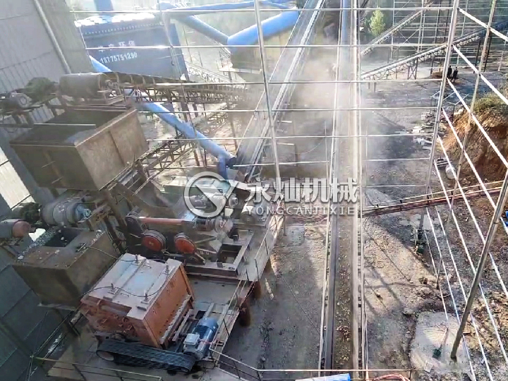 广西桂林砂石破碎现场